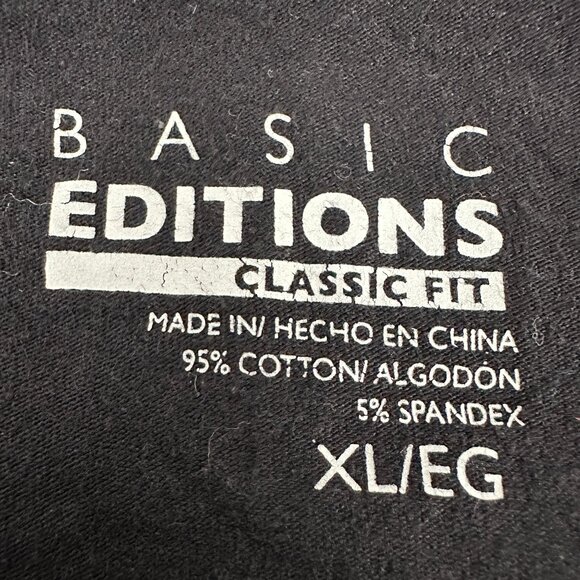 Basic Editions Womens Black Long Sleeve Top Size XL - Picture 3 of 4